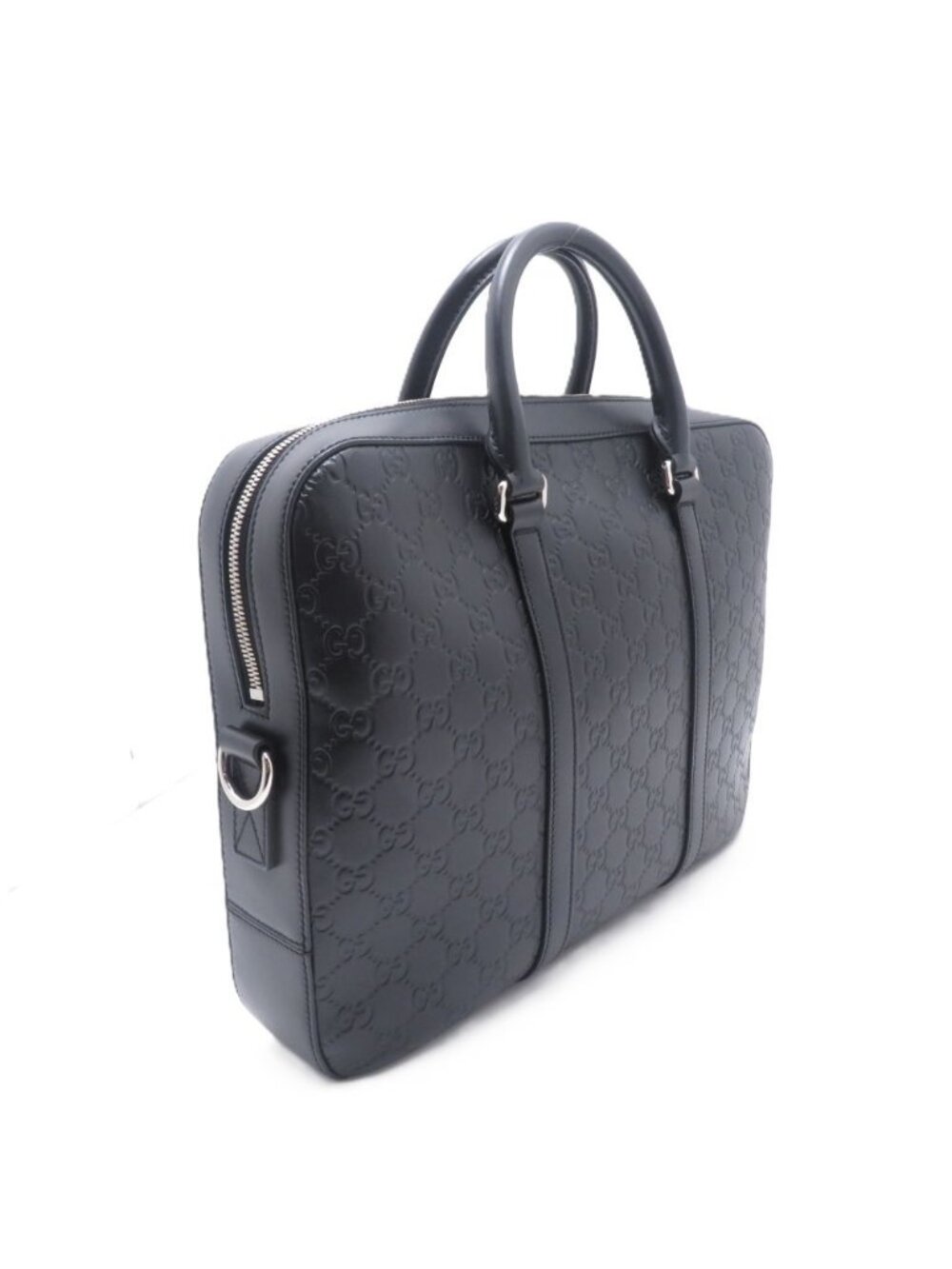 Gucci Guccissima 2-Way Black Calfskin Shoulder Bag